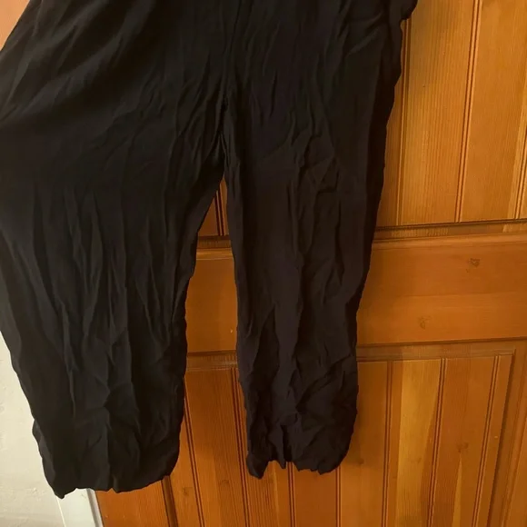 LOFT Jumpsuit Sleeveless Ruffle Neck Wide Leg Pockets Lightweight Women’s M - Picture 5 of 5